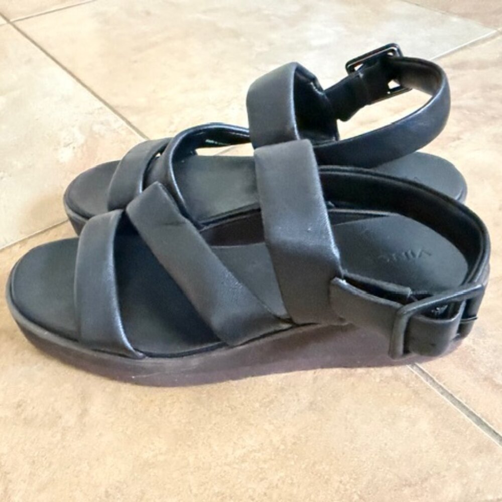 VINCE Skylar leather platform sandals 8.5 $295 NEW - Picture 5 of 7